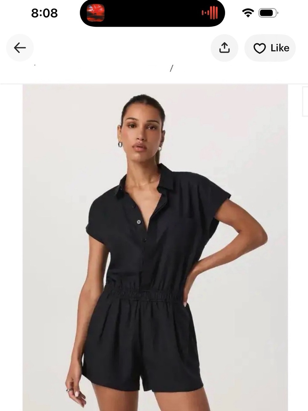 NWT Vuori Black Trestles Twill Romper